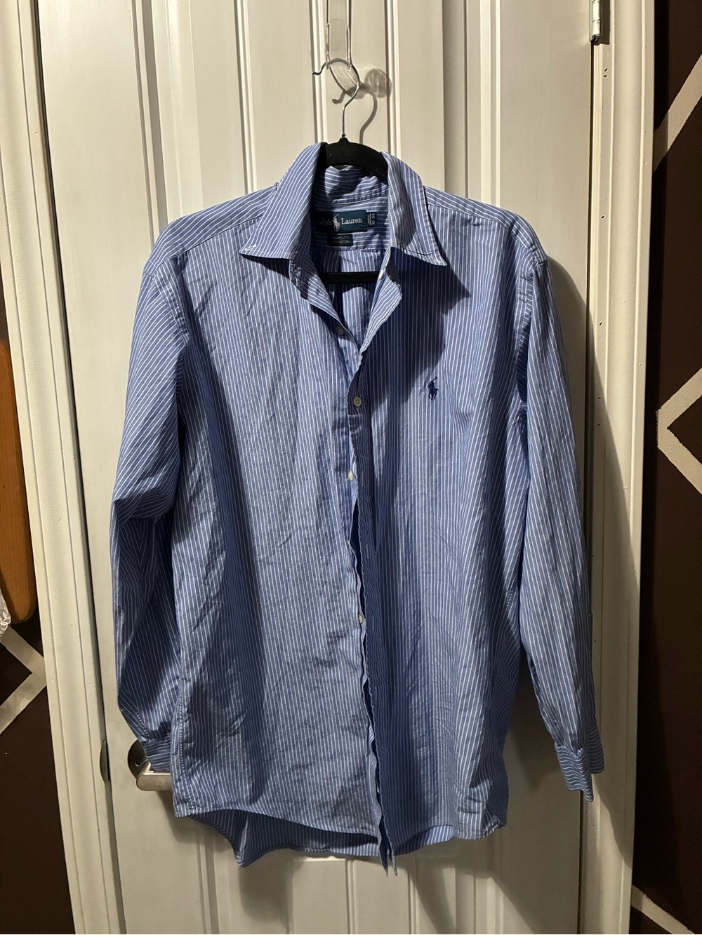 Ralph Lauren Light Blue & White Pinstripe Dress Shirt